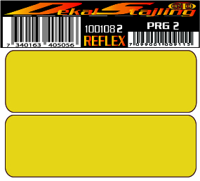 Reflex kvadratisk gul