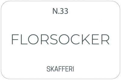 Etikett Florsocker