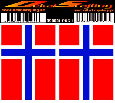 Norsk Flagga dekal