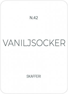 Etikett Vaniljsocker