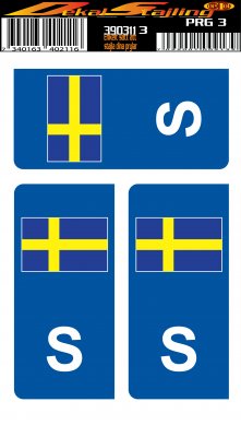 S märke svenska flaggan